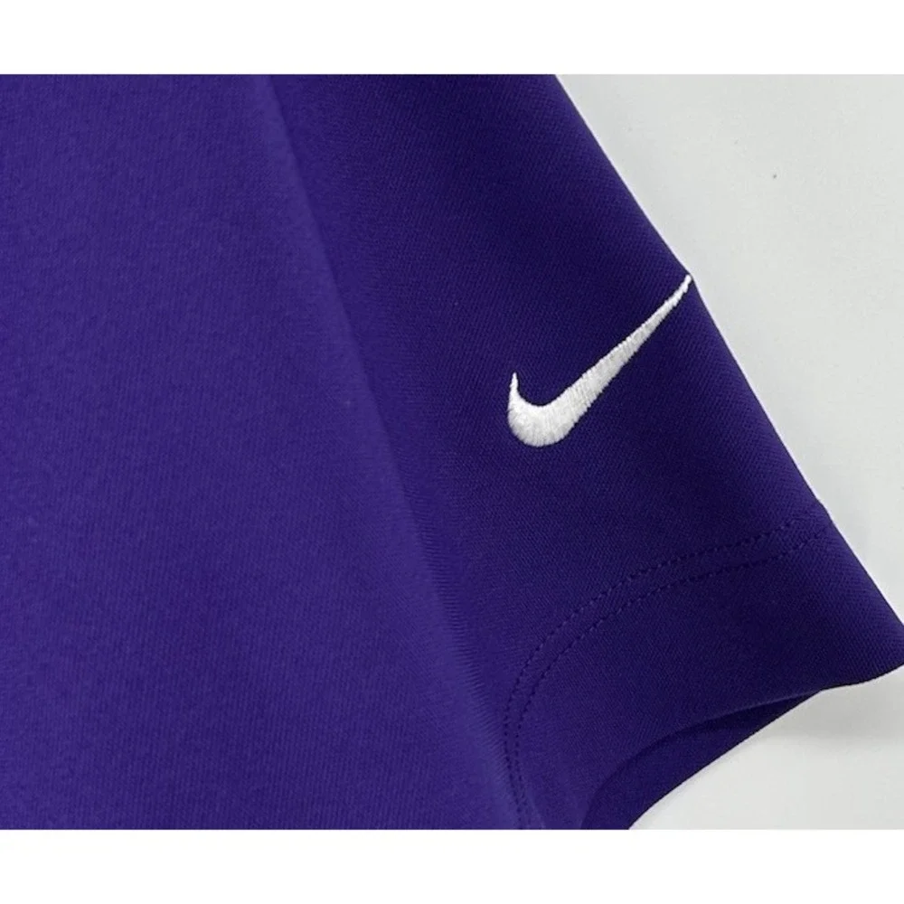 Nike Golf Pro Performance Dri Fit Mickey Mouse Logo Golf Polo Purple Men's Large